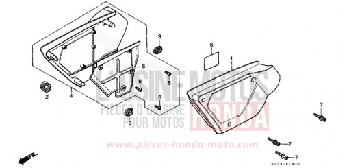 SIDE COVER (XL125SZ/A/B/C) XL125SB de 1981